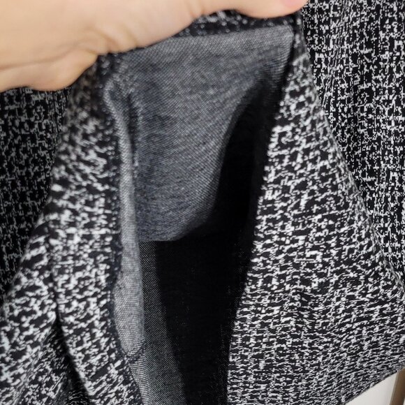 Lane Bryant Black White Sleeveless Ribbed Mock Neck Knit Dress Office Sz 14/16 - Picture 4 of 9